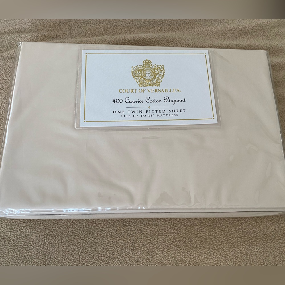 One twin fitted sheet, brand new.